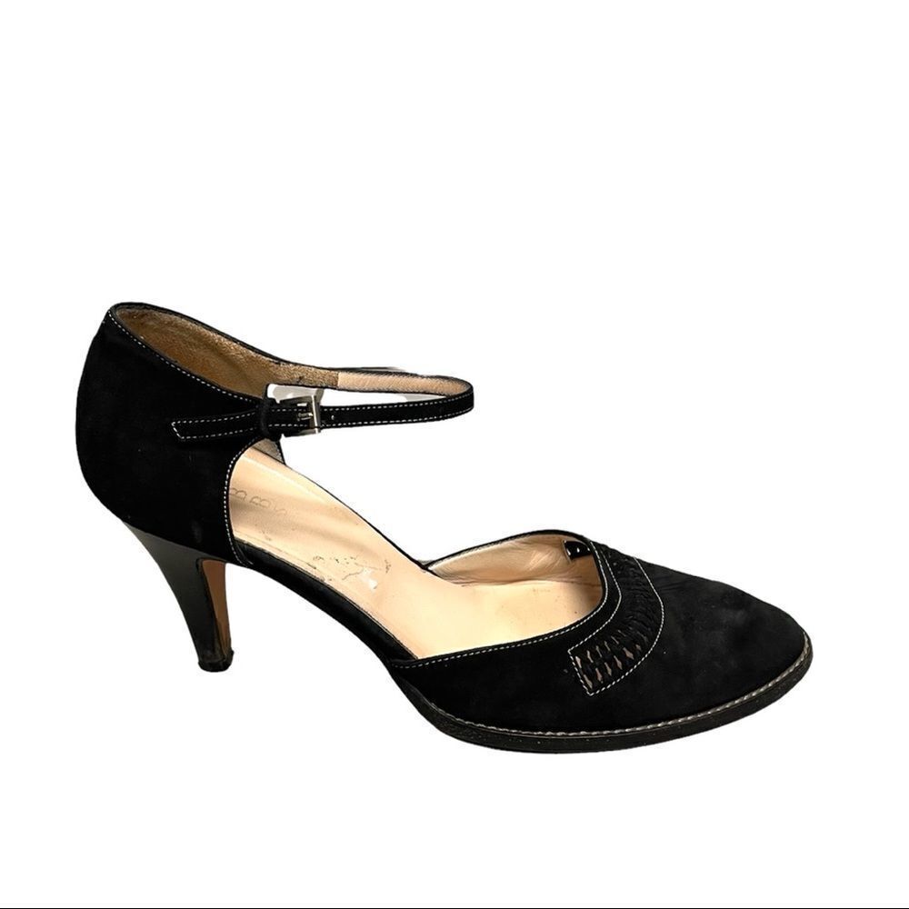 HOBBS London Suede Mary Jane Heels Black 40